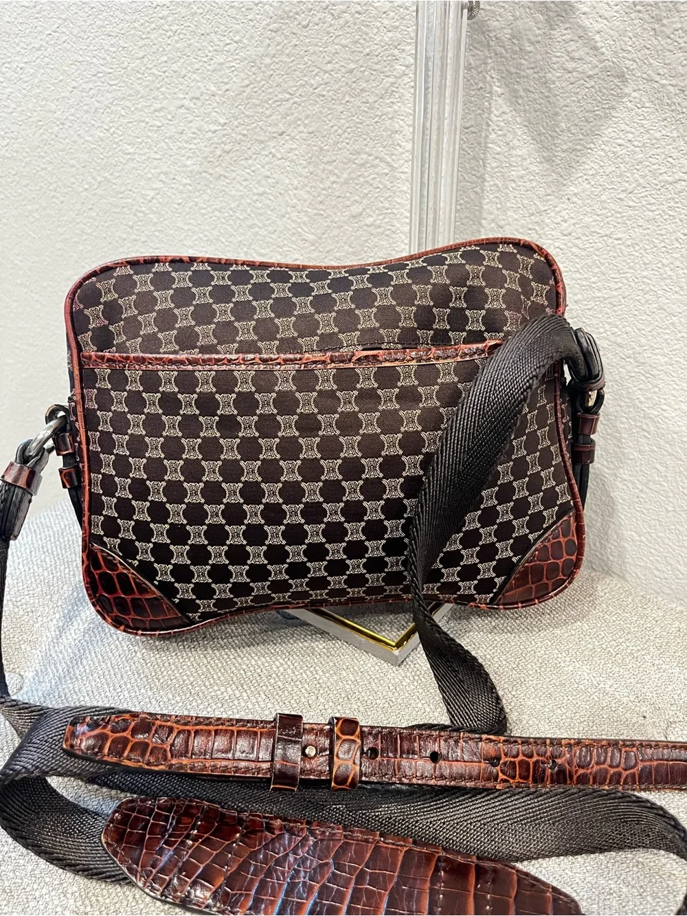 CELINE MACADAM VINTAGE UNISEX CROSSBODY BAG